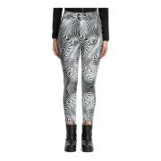 Abstract Multicolor Ski Broek Emporio Armani EA7 , White , Dames