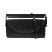 Eco Leren Crossbody Tas Marni , Black , Dames