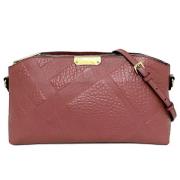 Pre-owned Leather shoulder-bags Burberry Vintage , Pink , Dames