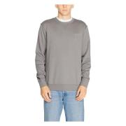 Grijze Effen Gebreide Heren Herfst/Winter Hugo Boss , Gray , Heren