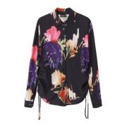 Zwart Gekleurde Lange Mouw Shirt Desigual , Multicolor , Dames