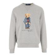 Katoenmix Crew Neck Sweatshirt Polo Bear Print Polo Ralph Lauren , Gra...