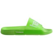 Neon Logo Slide Sandalen Havaianas , Green , Dames