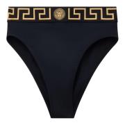 Grieks motief zwemkleding zwart Versace , Black , Dames