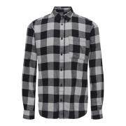 Moderne Slim Fit Overhemd met Lange Mouwen Only & Sons , Gray , Heren