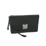 Pre-owned Leather clutches Givenchy Pre-owned , Black , Dames