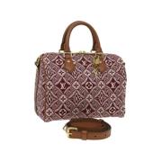 Pre-owned Canvas handbags Louis Vuitton Vintage , Red , Dames