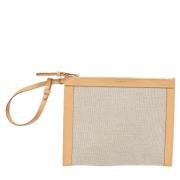 Pre-owned Canvas clutches Burberry Vintage , Beige , Dames