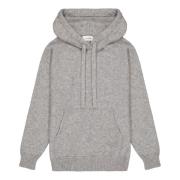 Kasjmier Zijde Hoodie Boxy Fit Laneus , Gray , Dames