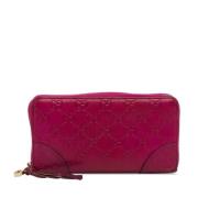 Pre-owned Leather wallets Gucci Vintage , Pink , Dames