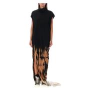 Zwarte Terra Jurk Edfu T Rick Owens , Black , Dames