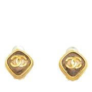 Pre-owned Metal chanel-jewelry Chanel Vintage , Yellow , Dames