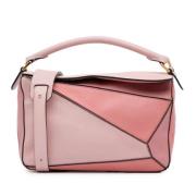 Pre-owned Leather handbags Loewe Pre-owned , Pink , Dames