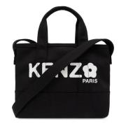 Zwarte Utility Tote Tas met Boke Flower 2.0 Logo Kenzo , Black , Heren