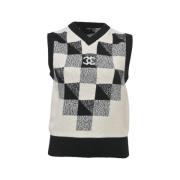 Pre-owned Wool tops Chanel Vintage , Black , Dames