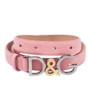 Pre-owned Leather belts Dolce & Gabbana Pre-owned , Pink , Dames