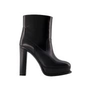 Pre-owned Leather boots Alexander McQueen Pre-owned , Black , Dames