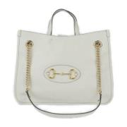 Pre-owned Leather shoulder-bags Gucci Vintage , White , Dames