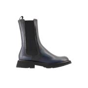 Pre-owned Leather boots Alexander McQueen Pre-owned , Gray , Heren