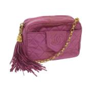 Pre-owned Satin chanel-bags Chanel Vintage , Pink , Dames