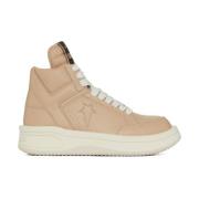 Roze Sneakers Vetersluiting Rubberen Zool Rick Owens , Pink , Heren