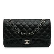 Pre-owned Leather chanel-bags Chanel Vintage , Black , Dames