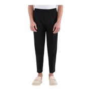 Savoys Wollen Broek met Elastische Taille Briglia , Black , Heren