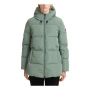 Warme Donsjas met Capuchon Emporio Armani EA7 , Green , Dames