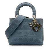 Pre-owned Canvas dior-bags Dior Vintage , Blue , Dames