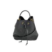 Pre-owned Leather handbags Louis Vuitton Vintage , Black , Dames