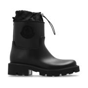 Zwarte Waterdichte Kicktream Regen Enkellaarzen Moncler , Black , Dame...