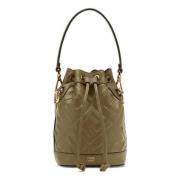 Groene Iconische FF-motief leren tas Fendi , Green , Dames