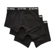 Klassieke Jersey Stretch Trunks Shorts Pakket G-star , Black , Heren