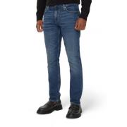 Blauwe Katoenmix Jeans met Rits Guess , Blue , Heren