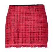 Tweed Mini Rok Patrizia Pepe , Red , Dames