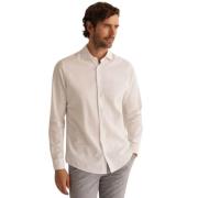 Witte Oxford Slim Shirt Lisa ROY Robson , White , Heren