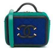 Pre-owned Cotton handbags Chanel Vintage , Blue , Dames