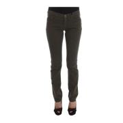 Groene Slim Fit Jeans met Stretch Costume National , Green , Dames