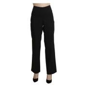 Elegant High Waist Black Pants Bencivenga , Black , Dames