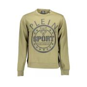 Groen Logo Sweatshirt Katoenmix Plein Sport , Green , Heren