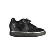 Zwarte Vetersneakers met Logo-Detail U.s. Polo Assn. , Black , Dames