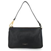 Nero Leren Crossbody Tas Gianni Chiarini , Black , Dames