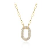 Capri Uno Ketting met Witte Zirkonia Sif Jakobs Jewellery , Yellow , D...