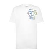 Witte T-shirts Polos voor heren Philipp Plein , White , Heren