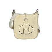 Pre-owned Leather crossbody-bags Hermès Vintage , White , Dames