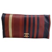 Pre-owned Leather clutches Chanel Vintage , Brown , Dames