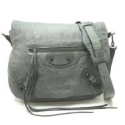 Pre-owned Leather shoulder-bags Balenciaga Vintage , Gray , Dames