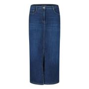 Casual Denim Rok met Wassing Betty Barclay , Blue , Dames