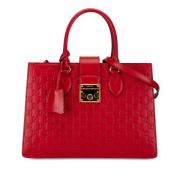 Pre-owned Leather gucci-bags Gucci Vintage , Red , Dames