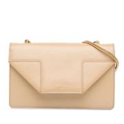 Pre-owned Leather shoulder-bags Yves Saint Laurent Vintage , Beige , D...